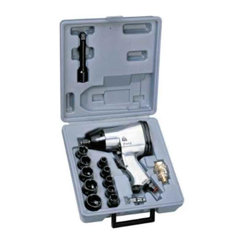 Elephant 1/2 Inch Air Impact Wrench with 17 Pcs Socket Kit with 6 Months Warranty, EIW-01K