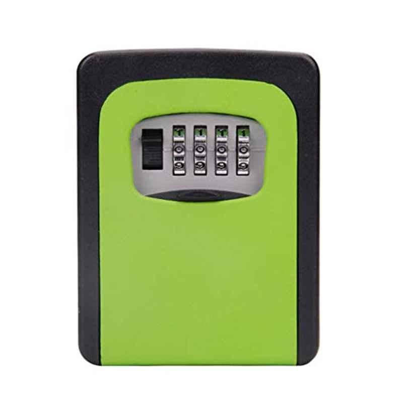 Rubik 117x90mm Metal Green Key Storage Safe Box with 4-Digit Combination Lock