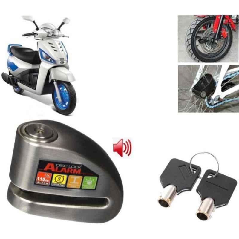 Auto Pearl Steel Black Anti-Theft Alarm Disc Brake Lock for Gusto, Lock_491