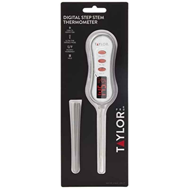 Taylor Pro Stainless Steel & Plastic White Digital Food Thermometer, TYPTHLED