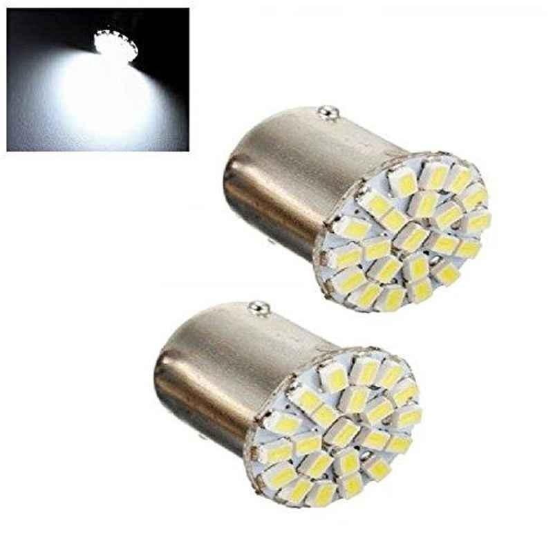 AOW 22 SMD (White) Led Indicator Bulb Turn Signal Bulb for Mahindra Rodeo (Pack of 2)