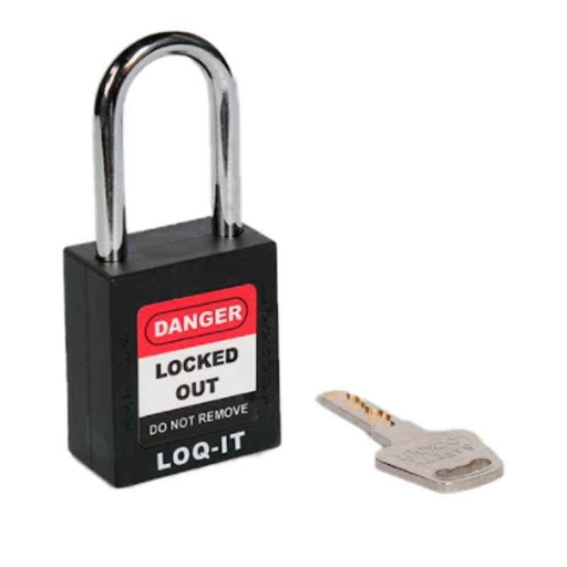 LOQ-IT 20mm Nylon Black Safety Lockout Padlock, PD-LQBKKDS38