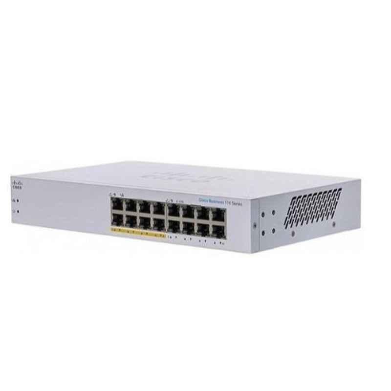 Cisco CBS110 16-Port GEI Partial PoE Unmanaged Switch, CBS110-16PP-EU