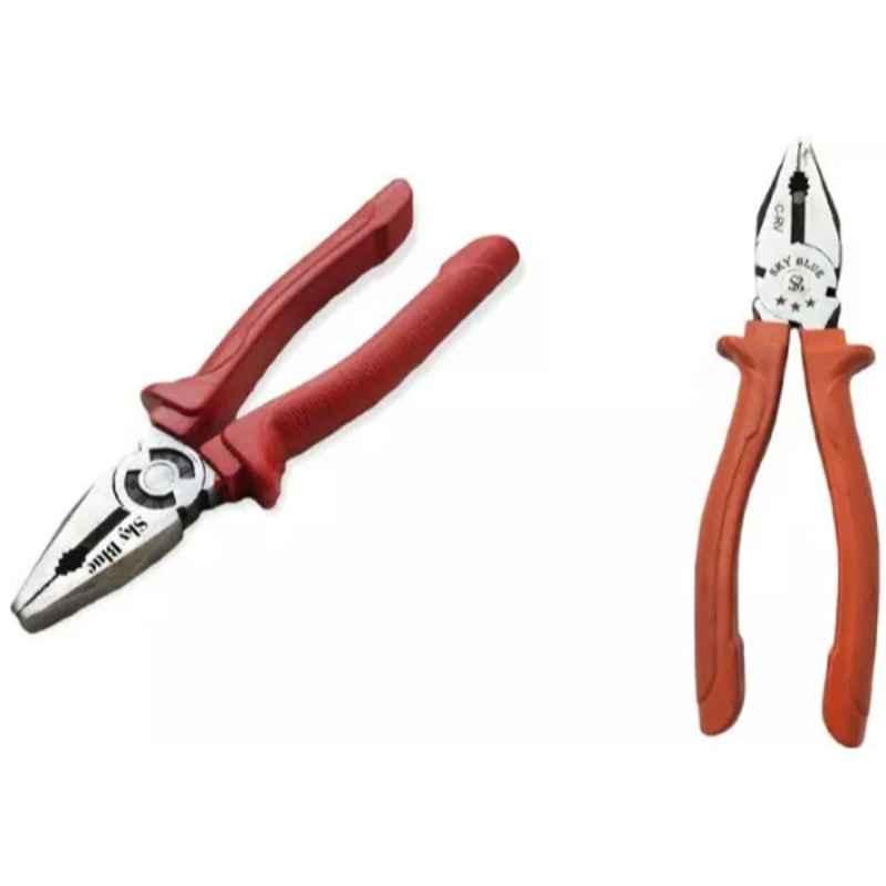 Sky Blue 2 Pcs 7.8 inch Lineman Plier Combo, SBE_PLIER_COMBO_MOD_00375