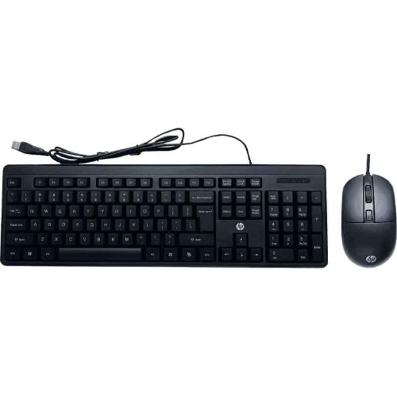 HP KM150 Black Wired Keyboard & Mouse Combo, 7J4H2AA