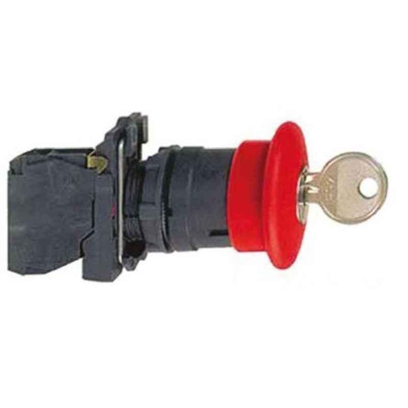 Schneider Electric 40 mm Mushroom Head Key Release Type Red Non Illuminated Push Button, XB5AS122N