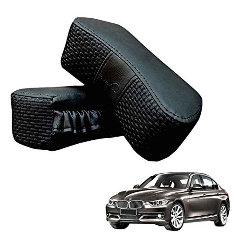 Kozdiko 2 Pcs Memory Foam Black Luxurious Neck Rest Set for BMW 3 Series, koz_29056