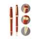 Cross Bailey Black Ink Amber Resin & Gold Tone Finish Roller Ball Pen with 1 Pc Black Gel Ink Tip Set, AT0745-13