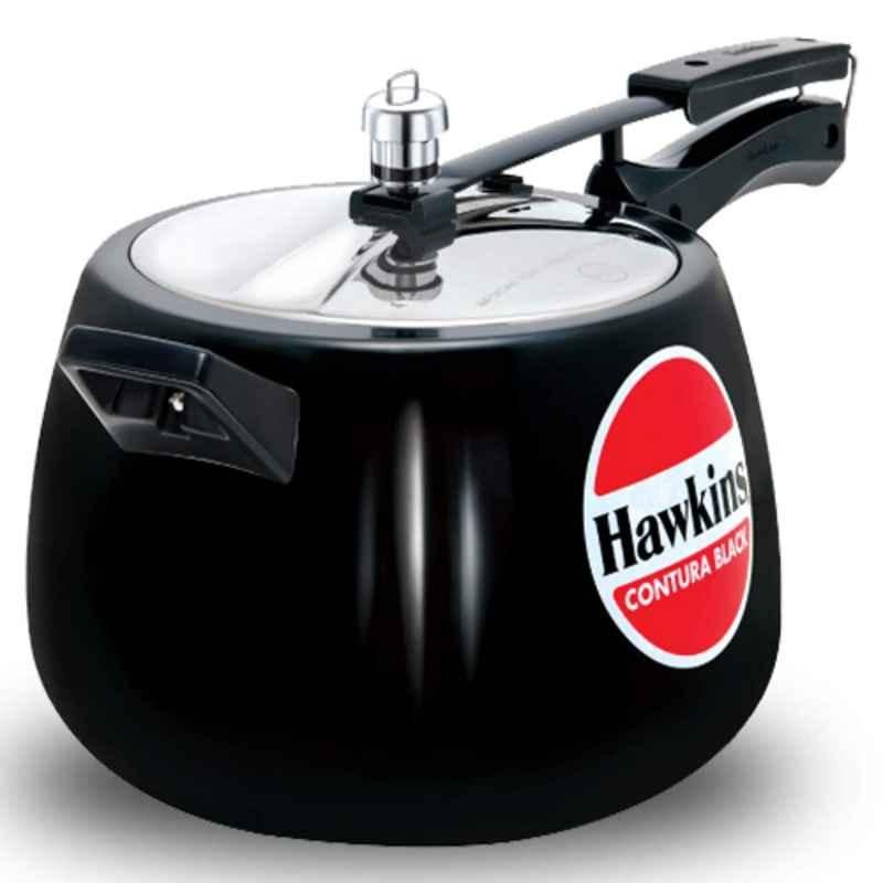 Hawkins Contura Black 6.5 Litre Pressure Cooker, CB65