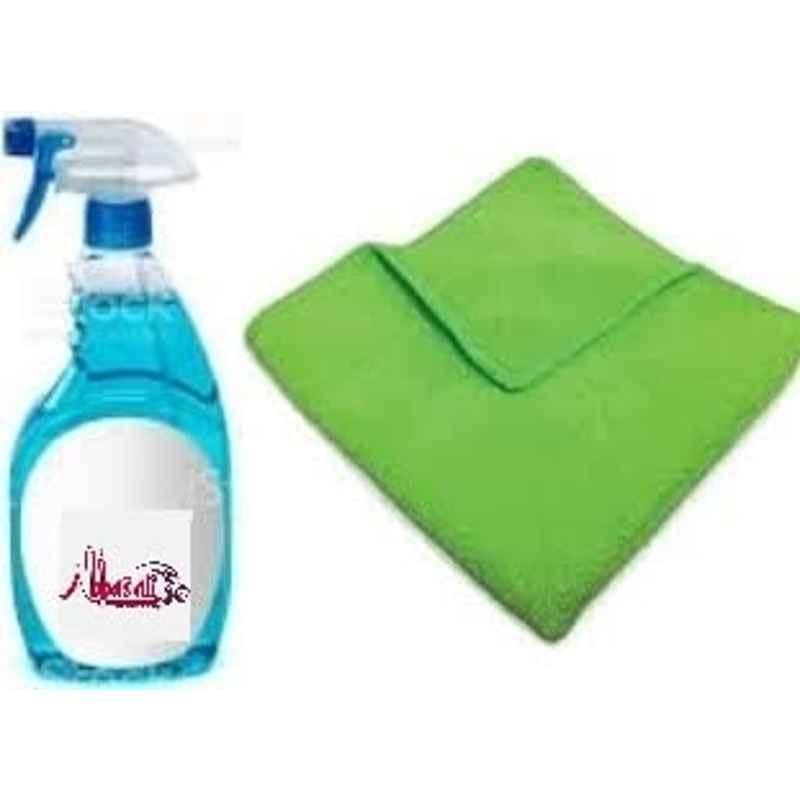 Abbasali Glass Cleaner with 2 Pcs Fiber Cloth