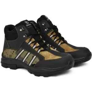 Ozarro Leather Steel Toe Black Safety Shoes, S4436, Size: 10