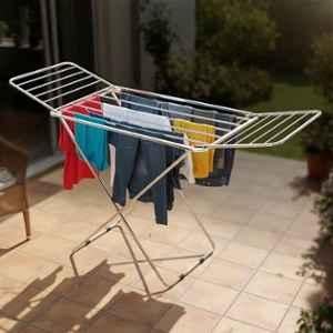 Plantex Stainless Steel Silver Chrome Finish Foldable Cloth Dryer Stand, APS-1238