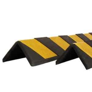 Ladwa 1000mm Rubber Corner Bounce Shaped High Visibility Parking Safety Pillar Guard with Yellow Reflective Tapes, LDW-1000MM-PILLARGUARD-PK20 (Pack of 20)