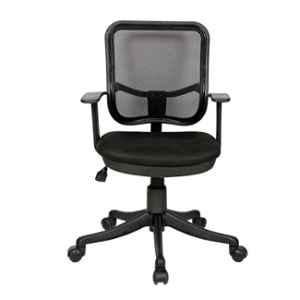 Regent Square Net & Metal Black Mesh Chair with Novel Handle