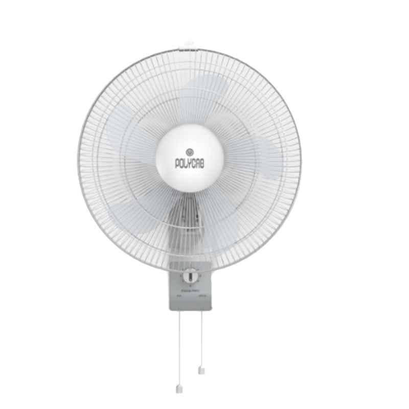 Polycab Elanza 60W White Grey Wall Fan, FWANSST001I Sweep: 400 mm