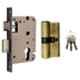 ATOM 8 inch Alloy Steel Brass Antique Finish Mortise Door Lock Set, MH-O31-CY-BA-BSK