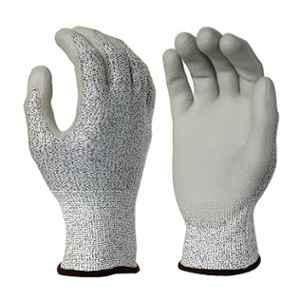 Swavind Nylon Grey PU Coated Cut Resistant Hand Safety Gloves, Size: Free (Pack of 120)