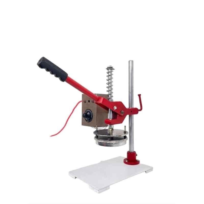 Universal Seal 5 inch 500W Stainless Steel Manual Red & White Foil Sealer Machine for Plastic Jar, UPS24