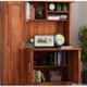 Salawas Arts 122x46x153cm Brown Sheesham Wood Honey Finish Study Table Cum Bookshelf