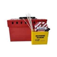 Lukko Safety Medium Group Lockout Box Station with Safety Tag Set, Pen & Cable Tie, LS-G16