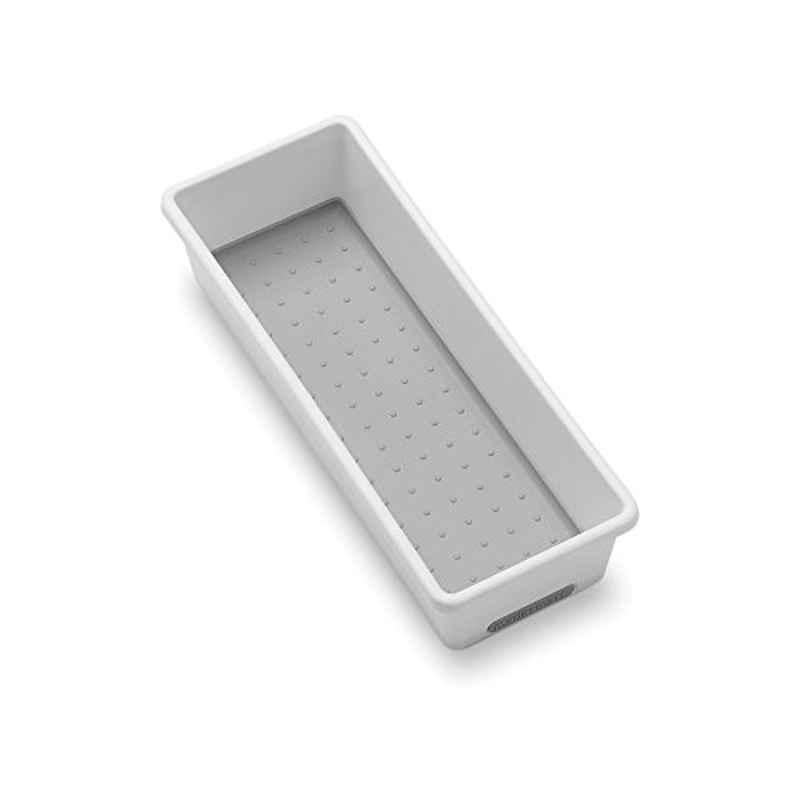 Madesmart Classic 9x 3 inch Rubber Plastic White Drawer Bin