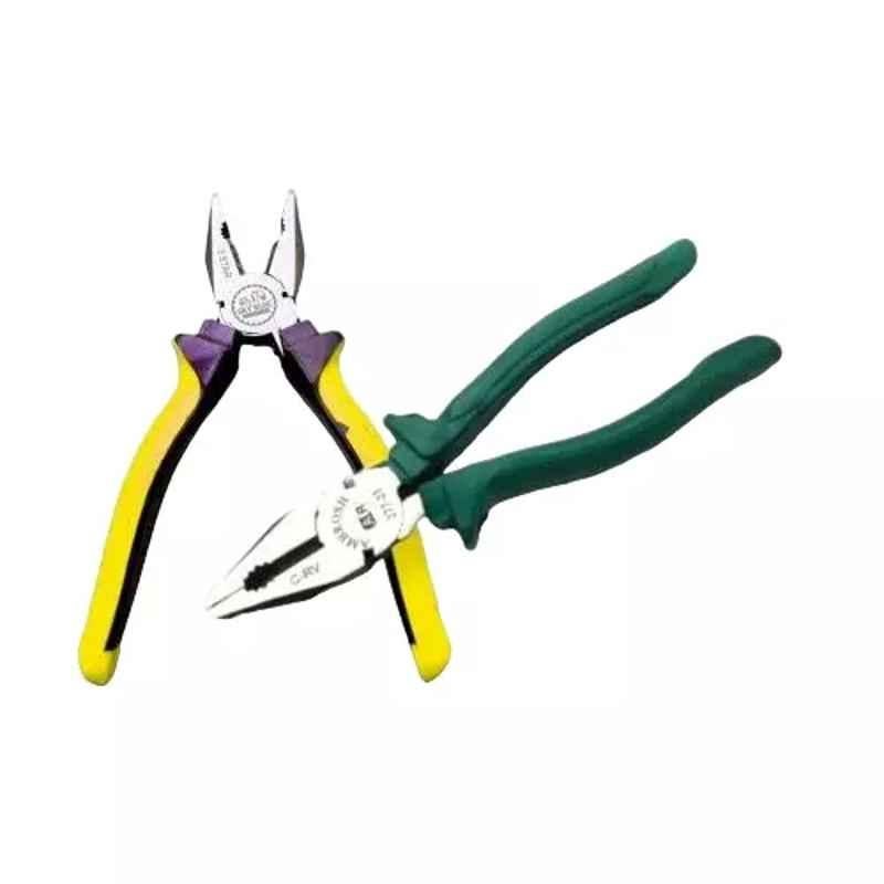 Sky Blue 2 Pcs 8 inch Multicolour 2 Cutting Wire False Piece Lineman Plier Combo, SBE303