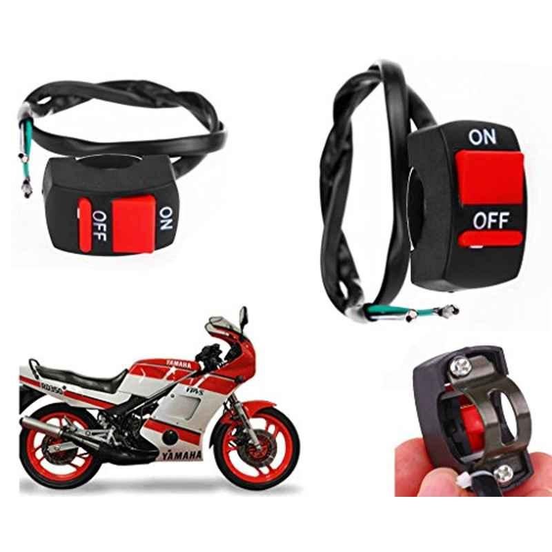 Auto Pearl 7/8 inch 12V Bike Fog Light Handle Bar Switch for Yamaha RD350