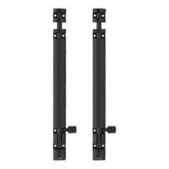 Atom 10 inch Aluminium Black Finish Heavy Duty Joint-Less Tower Bolt, TB002-10 inch-BLK-102 (Pack of 2)
