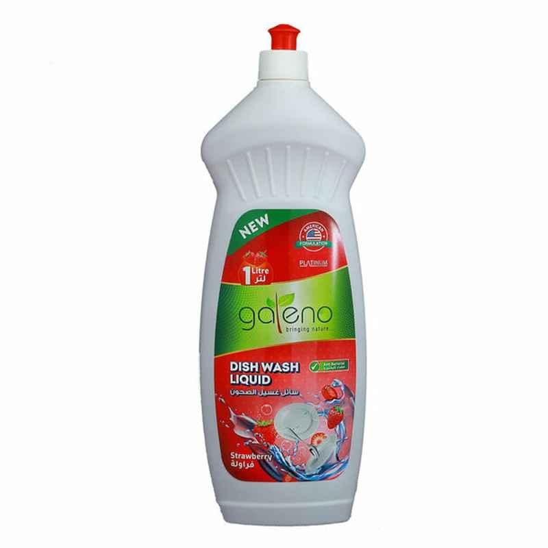 Galeno Anti-Bacterial Dish Wash Liquid, GAL0178, Strawberry, 1 L