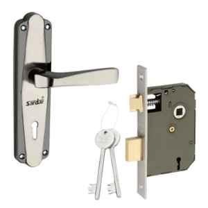 Sardar Brezza 7 Inch Grey Stainless Steel Mortise Door Lock Set