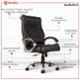 CELLBELL Watson C102 Wood High Back Black Boss Chair, CBHKFOC1001