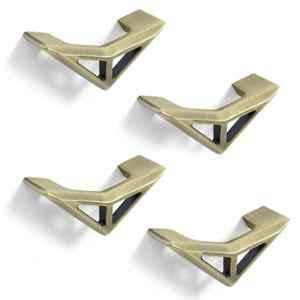 Plantex Triangle Knobs for Cabinets/Drawer Knob/Cabinet Pull-Push Knobs for Kitchen/Bedroom Drawer (Pack of 4) Antique Brass