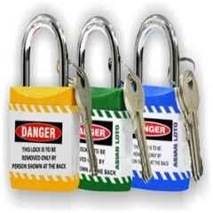Asian Loto Yellow, Green & Blue Regular Shackle Jacket Padlock, ALC-LPR-YGB (Pack of 3)