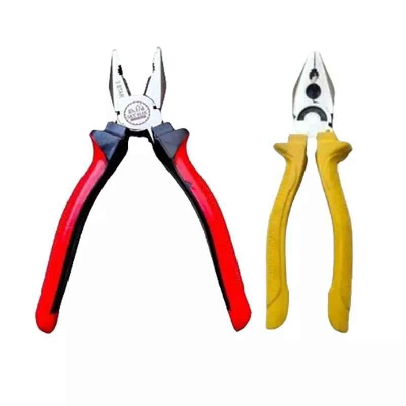 Sky Blue 8 inch Stainless Steel Lineman Plier, SBE485 (Pack of 2)