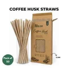 Eco Aaroyaa 6 mm Coffee Husk Straw (Pack of 50)