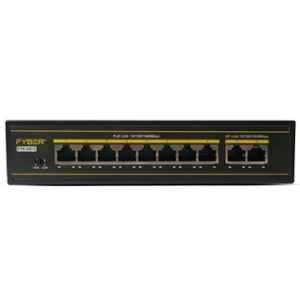 Fyber 8 Port 10/100/1000Mbps +2 Uplink 10/100/1000Mbps 130W Giga PoE Switch, FYR-82FG