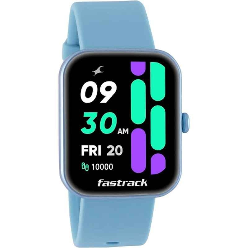 Fastrack Reflex Hello 1.69 inch Smart Watch with Silicone Light Blue Strap