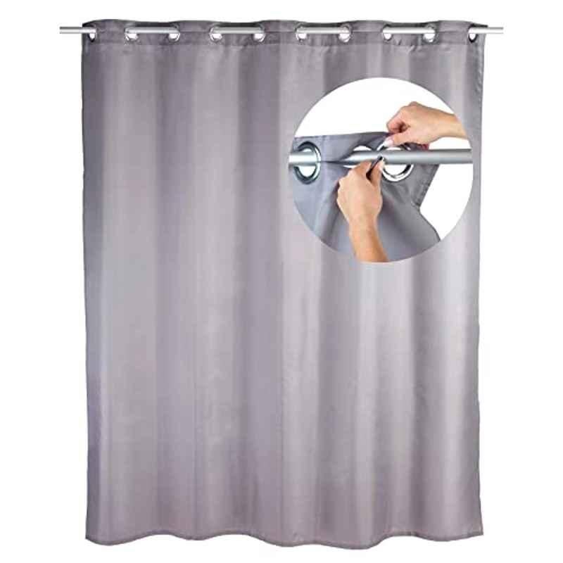 Wenko 200x180cm Polyester Grey Shower Curtain, 22185100