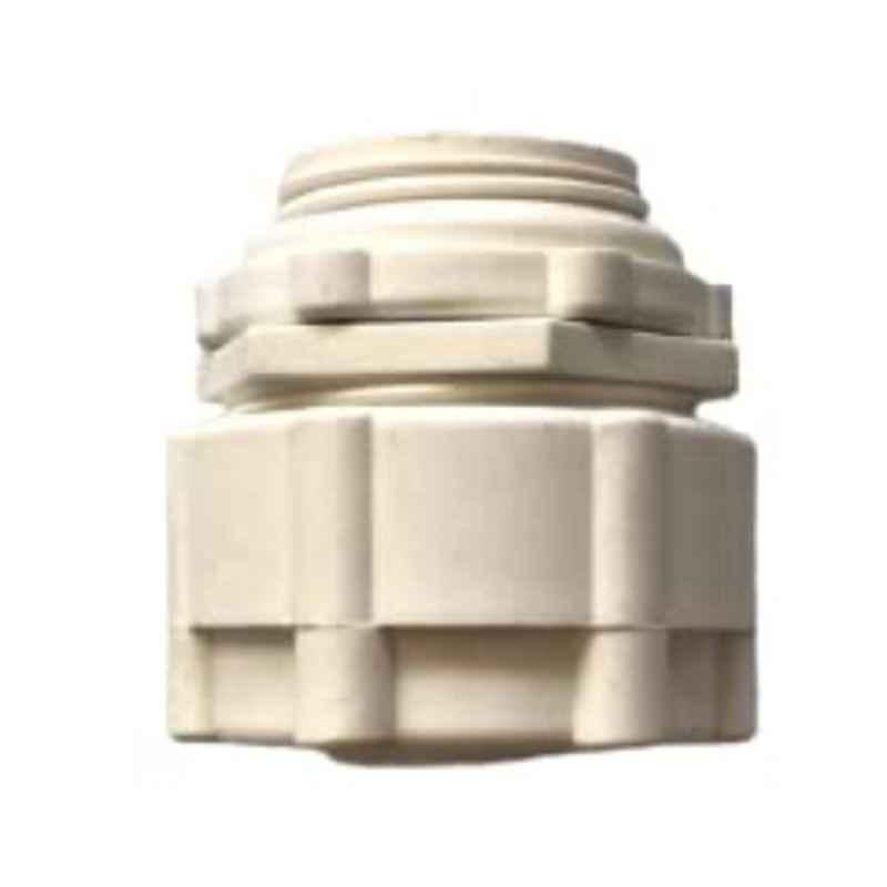 Reliable Electrical 25mm PVC White Electrical Conduit Adaptor