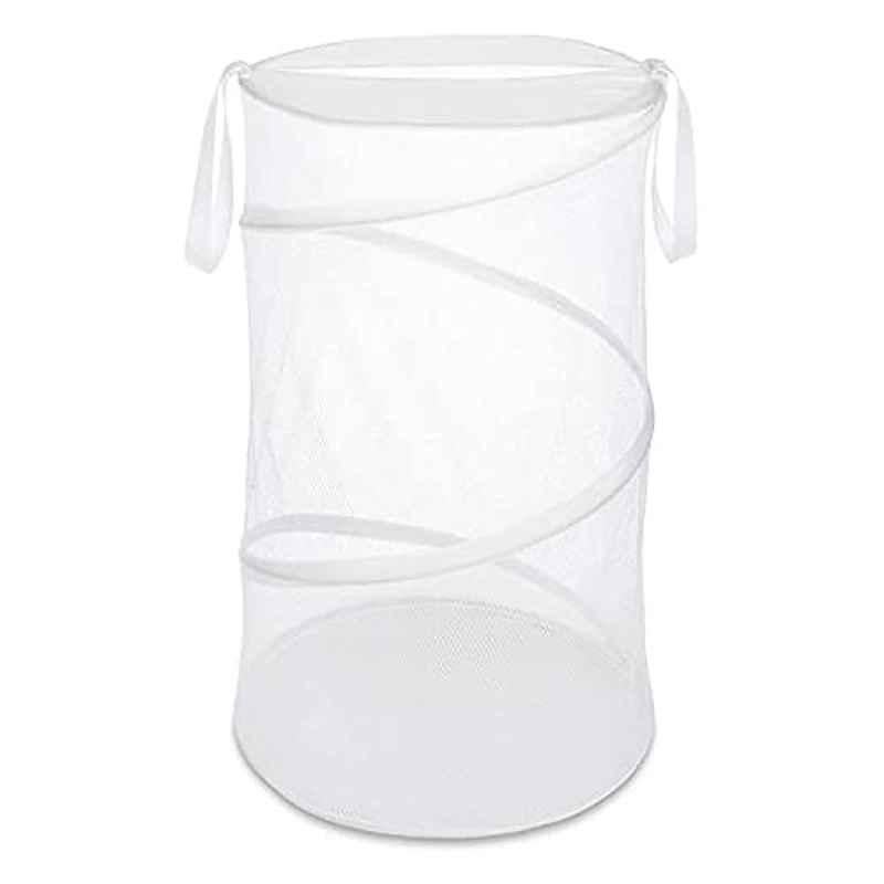 Whitmor 15 inch Polyester White Collapsible Laundry Bag, 6233-1170