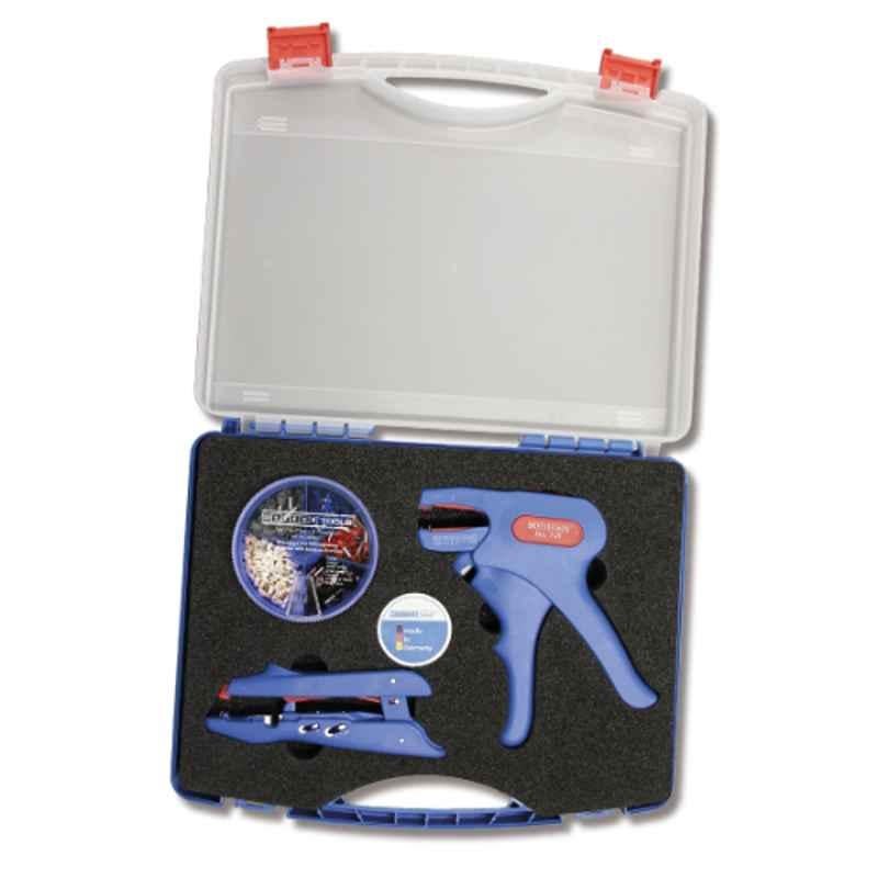 Weicon Crimp Set Pro Tool Case with 2 Stripping Tools & Wire End Ferrules, 52880002