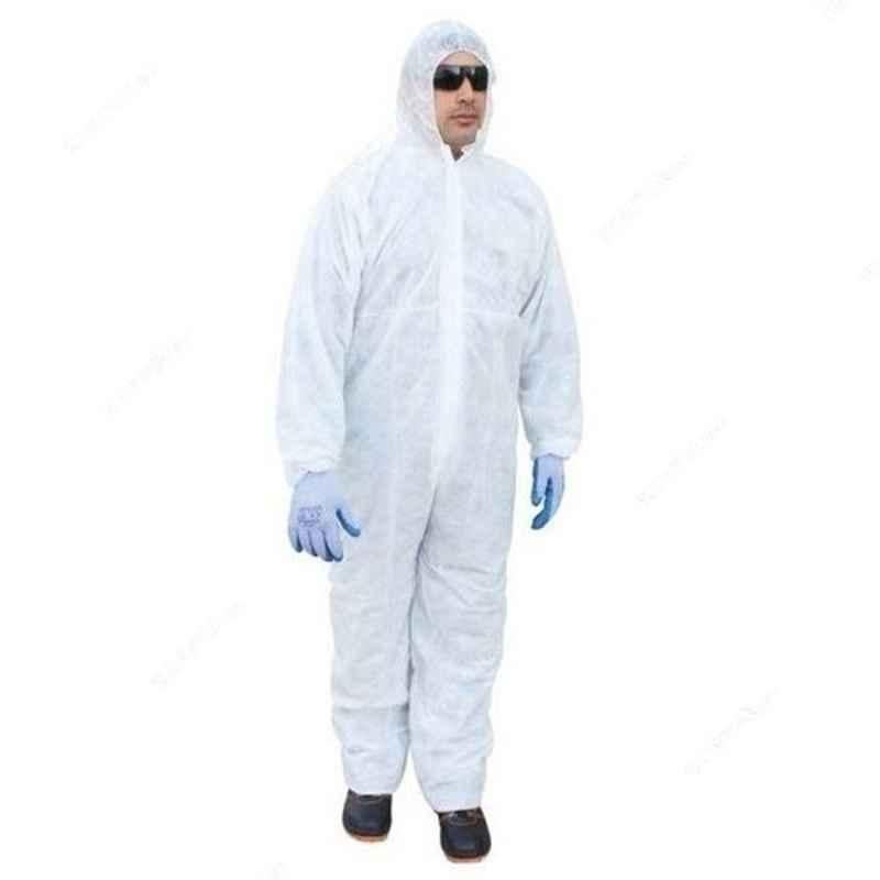 Vaultex DCH 50 GSM Polypropylene White Disposable Coverall, Size: 4XL