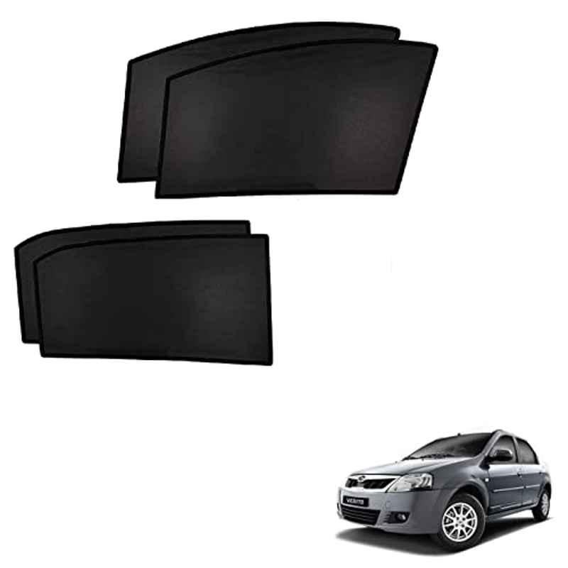 Kozdiko 4 Pcs Custom Fit Non Magnetic Curtains Mesh Car Sun Shade Set for Mahindra Verito
