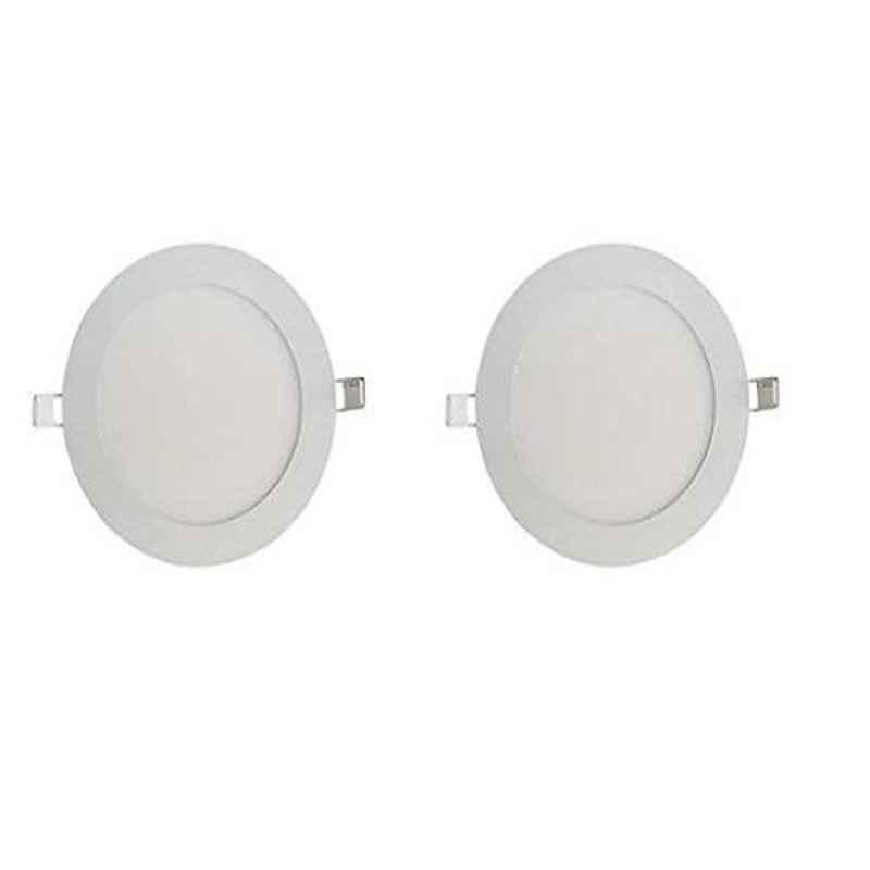 Electrum 12W White Round Shape Concealed Panel Light (Pack of 2)