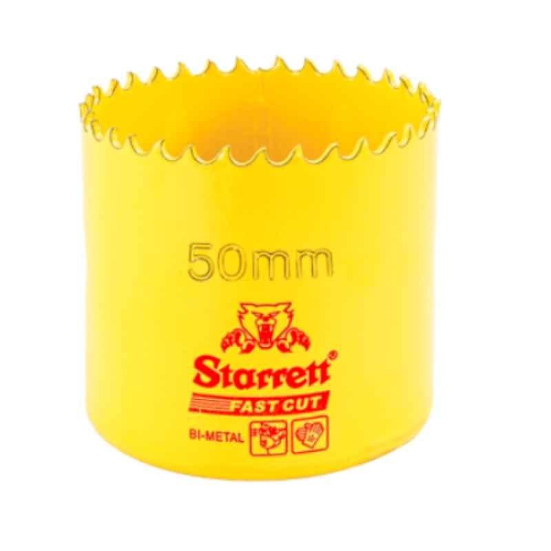 Starrett Fast Cut 50mm Yellow Bi Metal Hole Saw, FCH050M-G