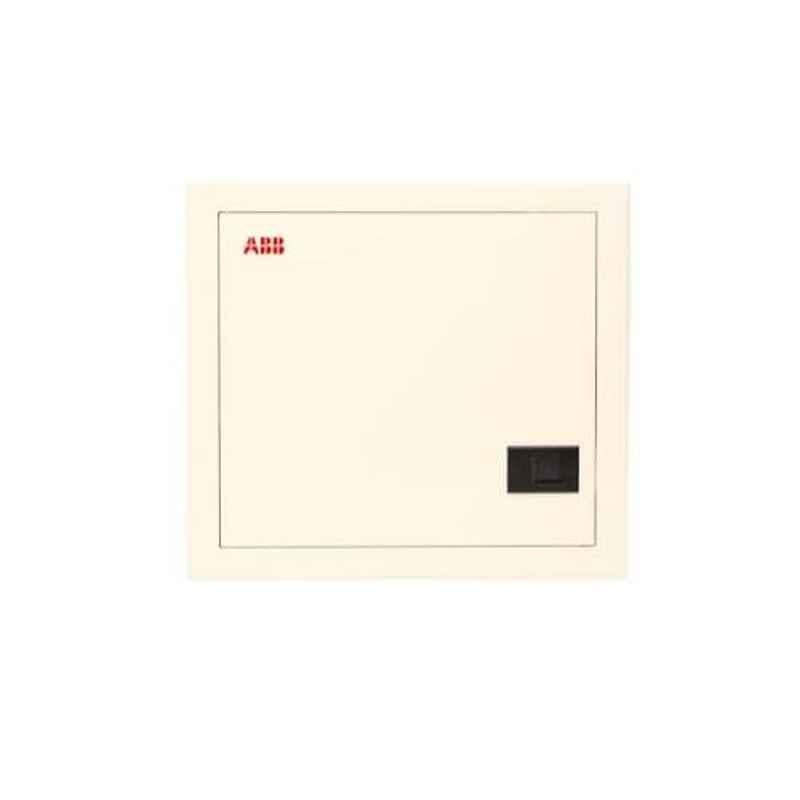 ABB Classic 14 Way SPN CRCA Steel Ivory MCB Distribution Board with Metal Double Door, SHC-M-14