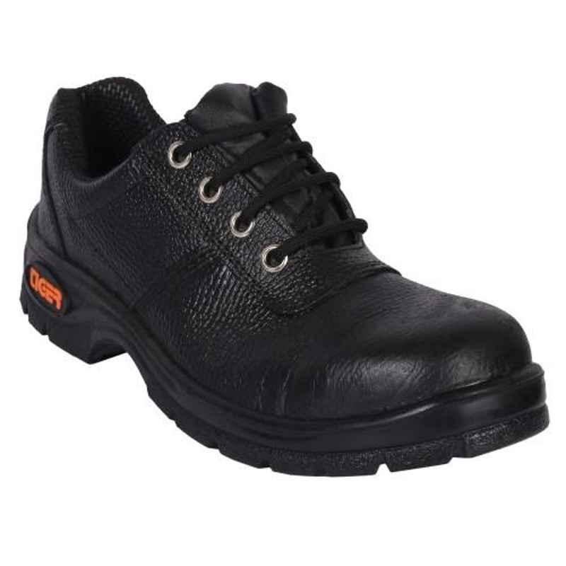 Tiger Lorex Steel Toe PU Sole Black Work Safety Shoes, Size: 11
