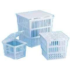 Tarsons 180x170x160mm Polypropylene Test Tube Basket with Cover, 180020