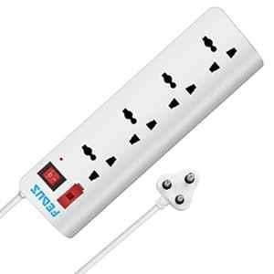 Fedus 1000W 4m 4+1 PVC White Power Strip Surge Protector