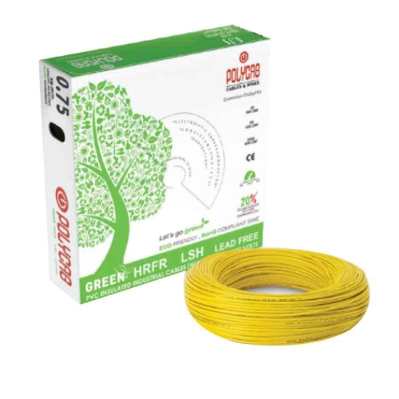 Polycab 1 Sqmm 90m Yellow Eco Friendly Wire